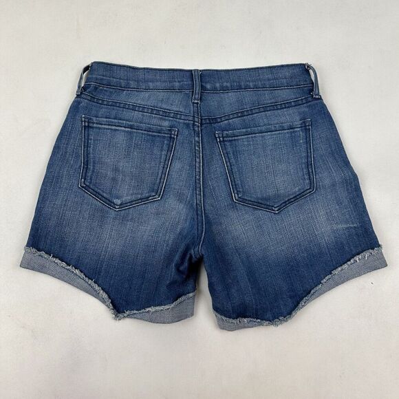 Old Navy The Sweetheart Denim Blue Jean Shorts Size 0 Cuffed Stretch Medium Wash - Picture 7 of 7